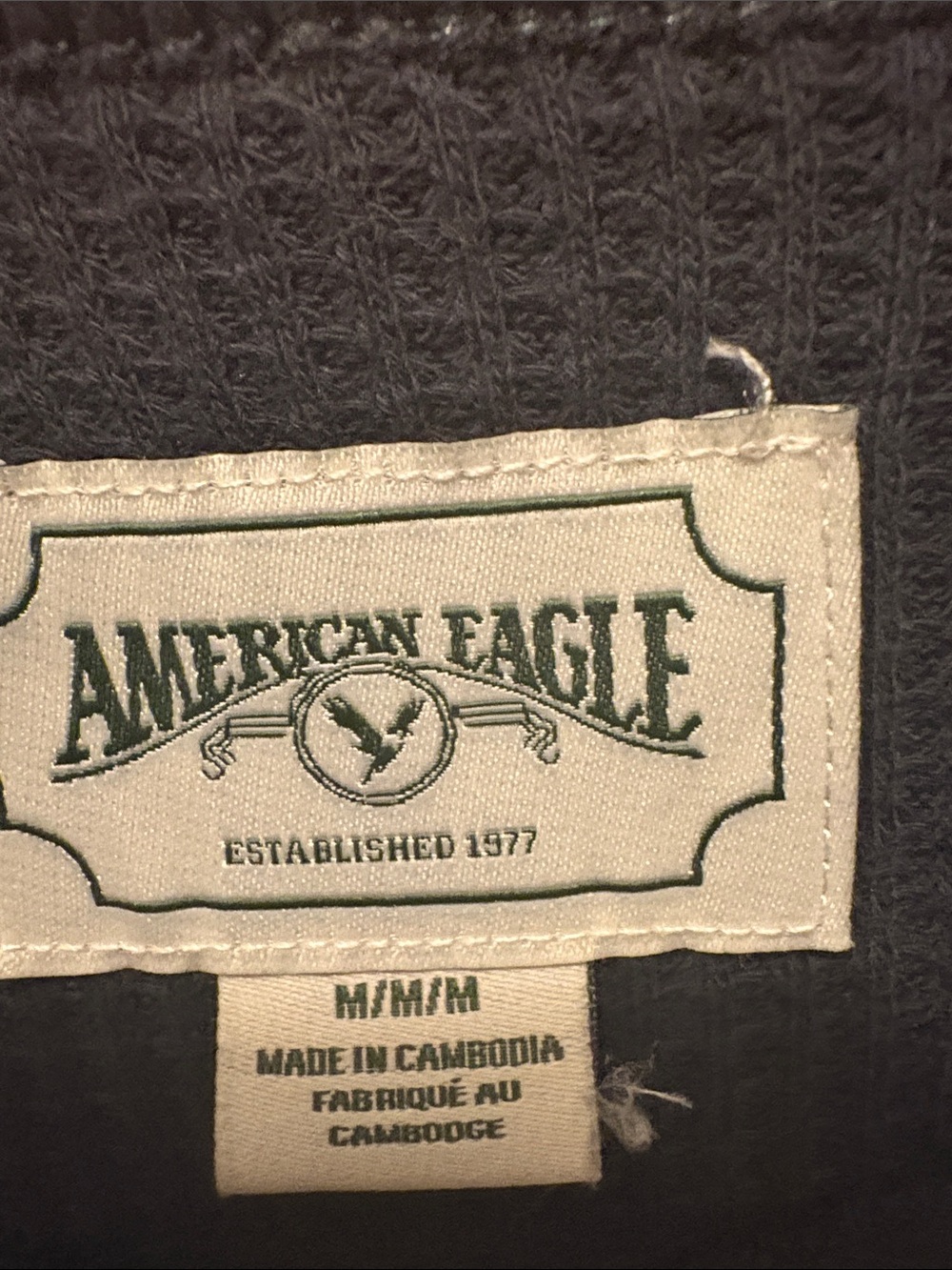 American Eagle Outfitters Black Crewneck Sweatshirt with "LET'S HANG OUT" - Picture 2 of 4